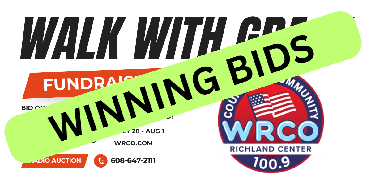 Day FOUR wrap-up of the Walk with GRACE Radio Auction bids (Thursday)