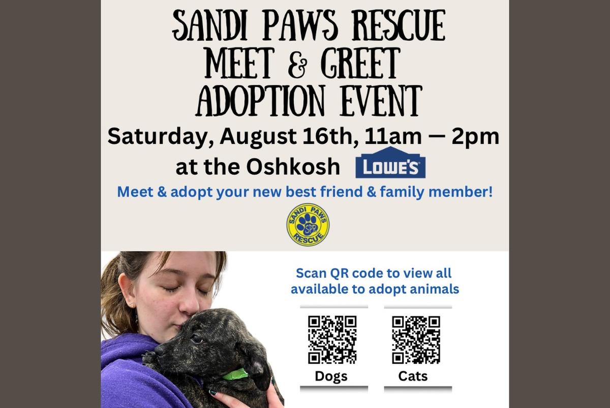 Sandi Paws Adoption Event