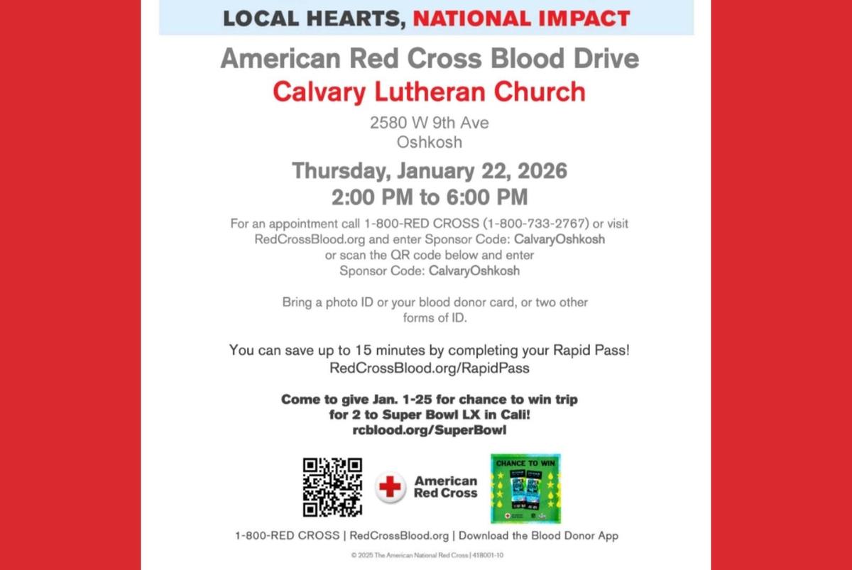 Calvary Lutheran Church Blood Drive